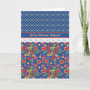 Retro Floral Faux Lace Mother's Day Card