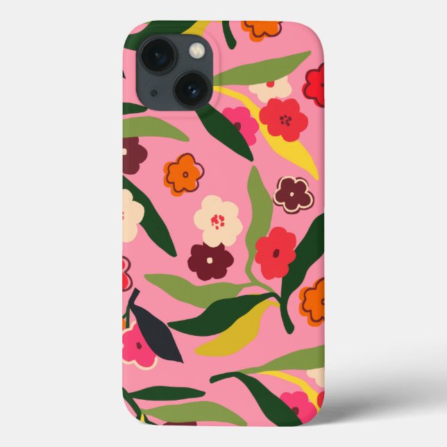 Retro Floral Fields Case-Mate iPhone Case (Back)