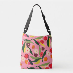 Retro Floral Fields Crossbody Bag