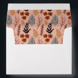 Retro Floral Foliage Pink Pattern Return Address Envelope<br><div class="desc">Can be customised to suit your needs.
© Gorjo Designs. Printed by Zazzle. 

// Need help customising your design? Got other ideas? Feel free to contact me at: zoe@gorjodesigns.com</div>