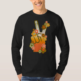 Retro Floral Hippie Soul Peace Groovy Hippie Posit T-Shirt
