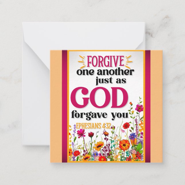 Retro Floral Inspirational   Card (Front)