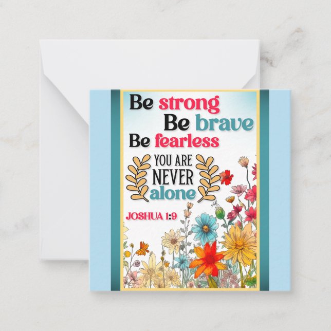 Retro Floral Inspirational   Card (Front)