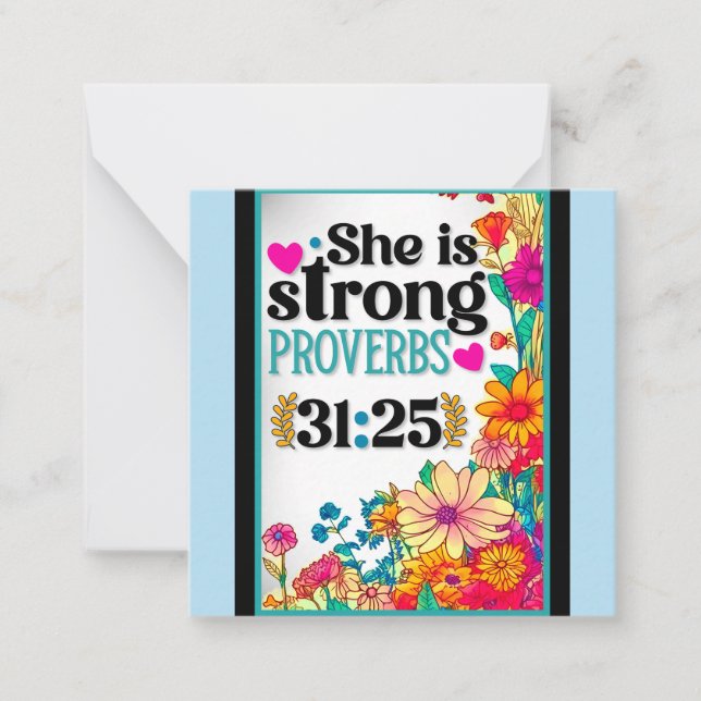 Retro Floral Inspirational   Card (Front)