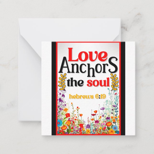 Retro Floral Inspirational   Card (Front)