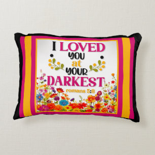 Retro Floral Inspirational Decorative Cushion