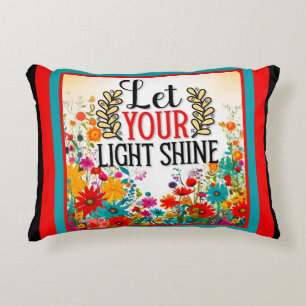 Retro Floral Inspirational Decorative Cushion