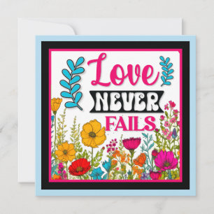 Retro Floral Inspirational   Holiday Card