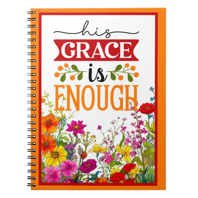 Retro Floral Inspirational Notebook (Front)