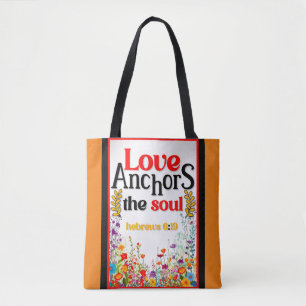 Retro Floral Inspirational Tote Bag