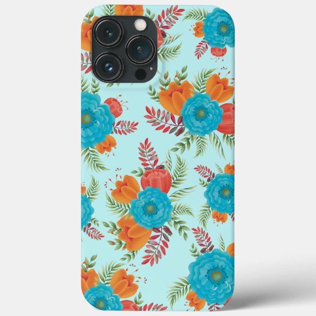 Retro Floral iPhone 13 Pro Max Case (Back)