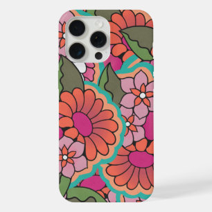 Retro floral iphone 15 pro max case. case