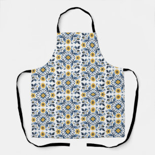 Retro Floral Kitchen Apron for Women