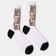 Retro Floral “Mama” Socks – Cute Gift for Moms