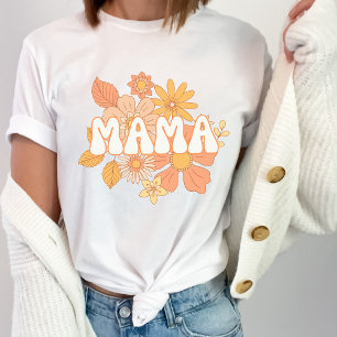 Retro Floral Mama  T-Shirt