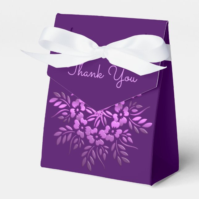 Retro Floral Mandala Favour Box (Front Side)