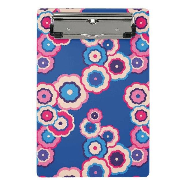 Retro Floral Mini Clipboard (Front)