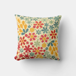 Retro. Floral motifs Cushion