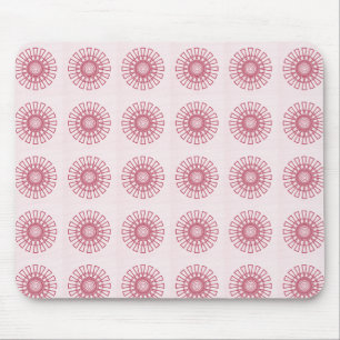 Retro Floral Mousepad, Magenta Mouse Pad