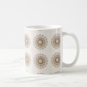 Retro Floral Mug, Latte Coffee Mug