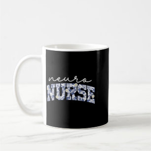 Retro Floral Neuro Nurse Neurology Neurologist Rn Coffee Mug