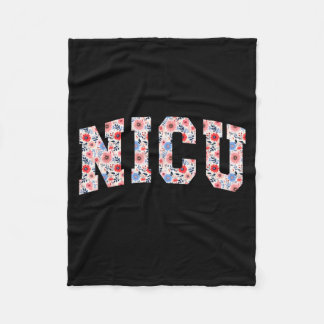 Retro Floral Nicu Nurse Daisy Flower Neonatal Fleece Blanket