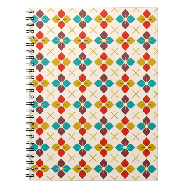 Retro Floral  Notebook (Front)