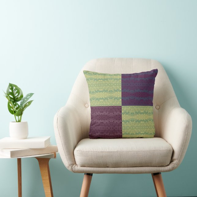 Retro Floral Patchwork Pattern Cushion (Chair)