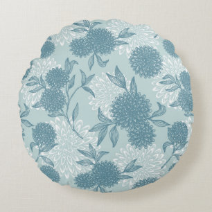 Retro Floral Pattern 2 2 Round Cushion