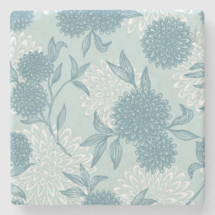 Retro Floral Pattern 2 2 Stone Coaster