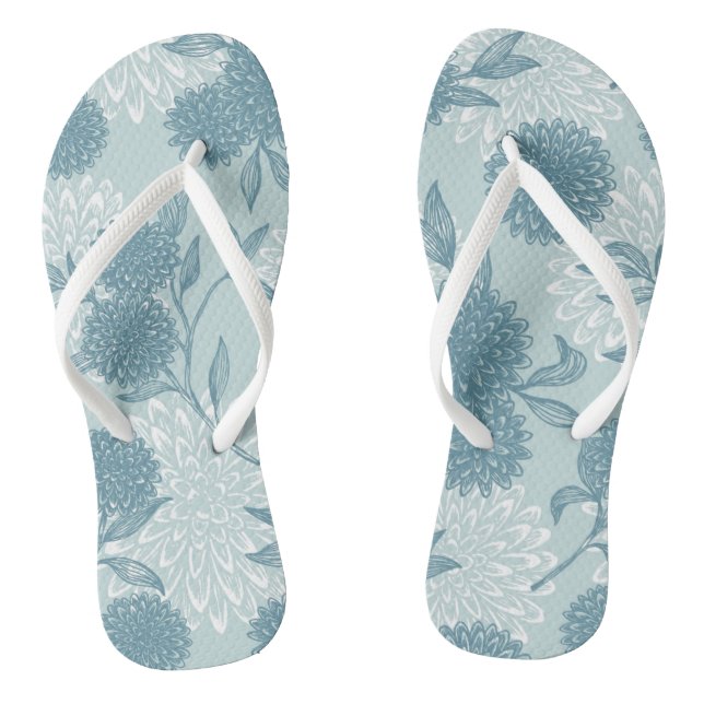Retro Floral Pattern 2 3 Thongs (Footbed)