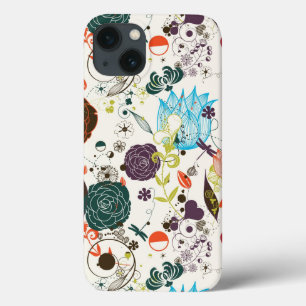 Retro Floral Pattern 2 iPhone 13 Case