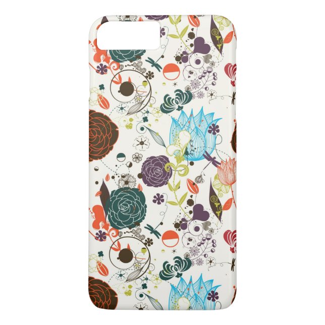 Retro Floral Pattern 2 Case-Mate iPhone Case (Back)