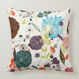 Retro Floral Pattern 2 Cushion