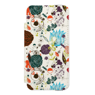 Retro Floral Pattern 2 Incipio Watson™ iPhone 5 Wallet Case