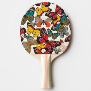 Retro floral pattern 2 ping pong paddle