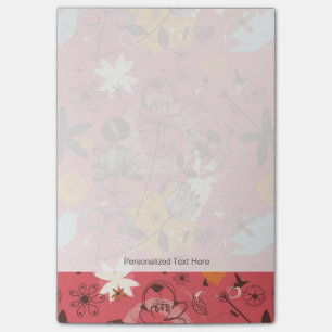 Retro floral pattern 2 post-it notes