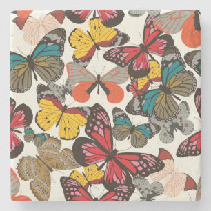 Retro floral pattern 2 stone coaster