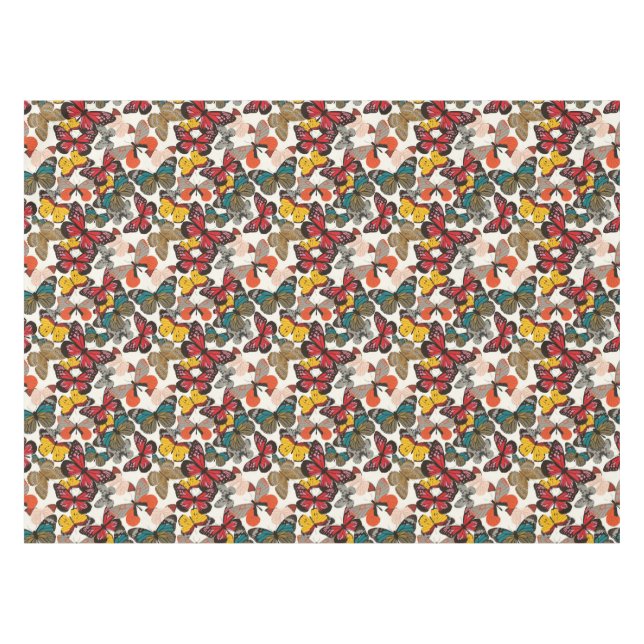 Retro floral pattern 2 tablecloth (Front (Horizontal))