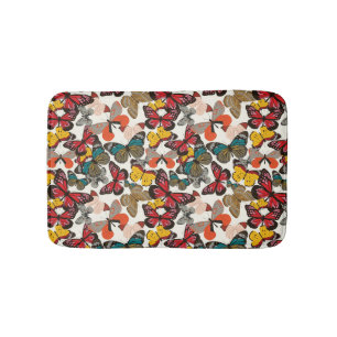 Retro floral pattern 3 bath mat