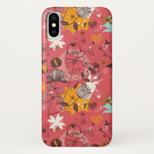 Retro floral pattern 6 iPhone x case
