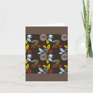 Retro Floral Pattern Card