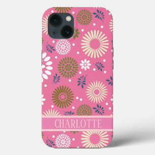Retro Floral Pattern iPhone 13 Case