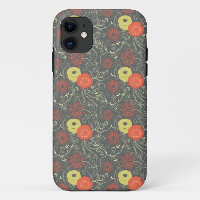 Retro floral pattern Case-Mate iPhone case (Back)
