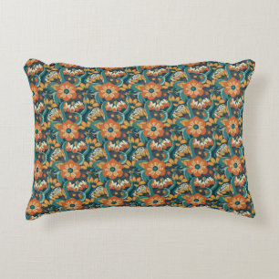 Retro Floral Pattern Decorative Cushion