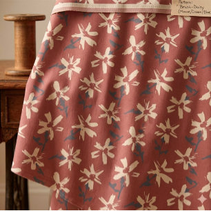 Retro floral pattern in boho style. Abstract Daisy Fabric