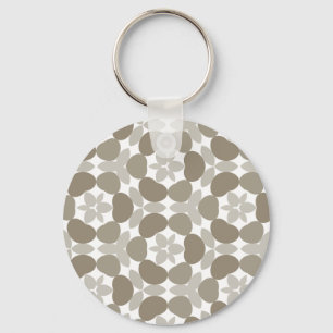 retro floral pattern key ring
