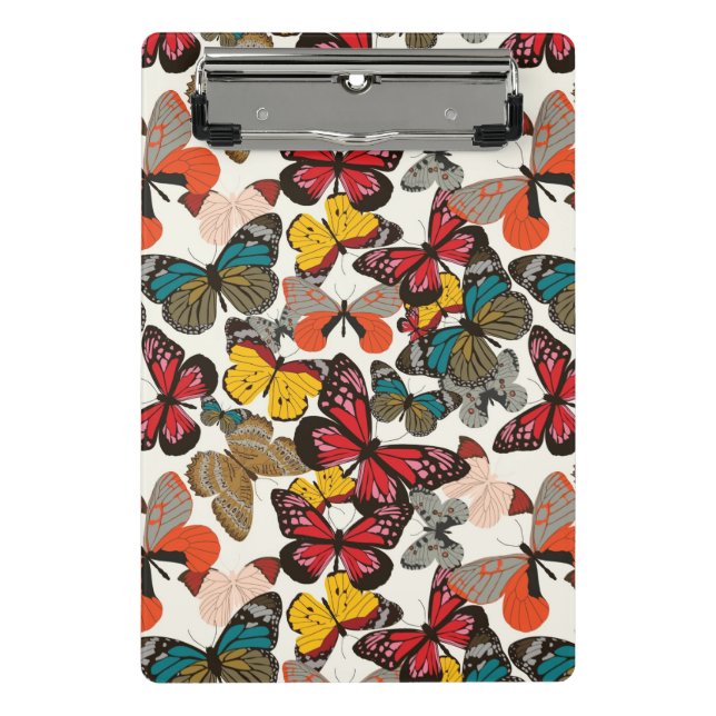 Retro floral pattern mini clipboard (Front)