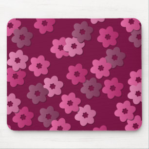 Retro Floral Pattern Mousepad