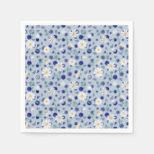 Retro floral pattern with daisies. napkin